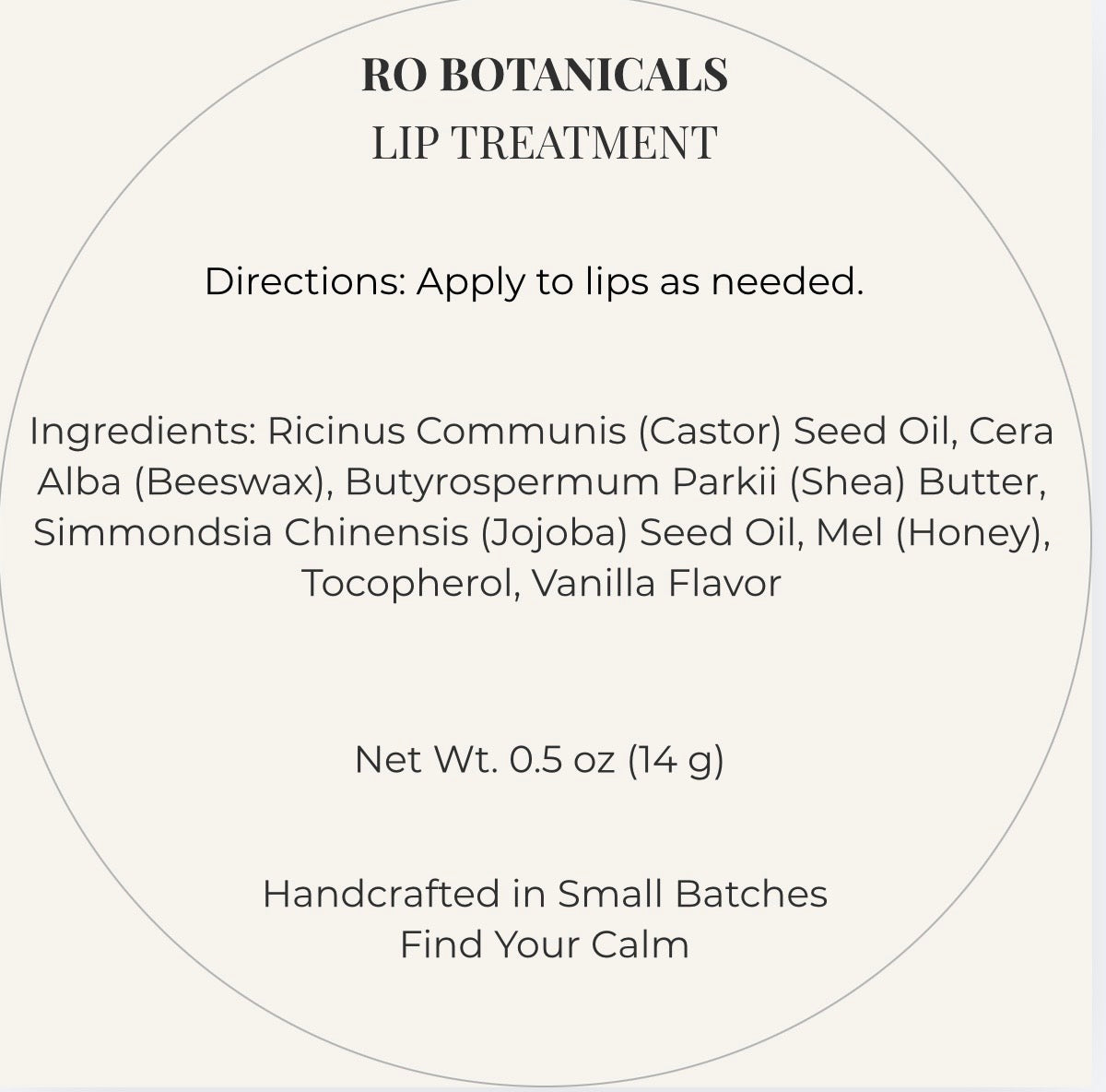 Ro Botanicals™ Rare Honey + Vanilla Lip Treatment